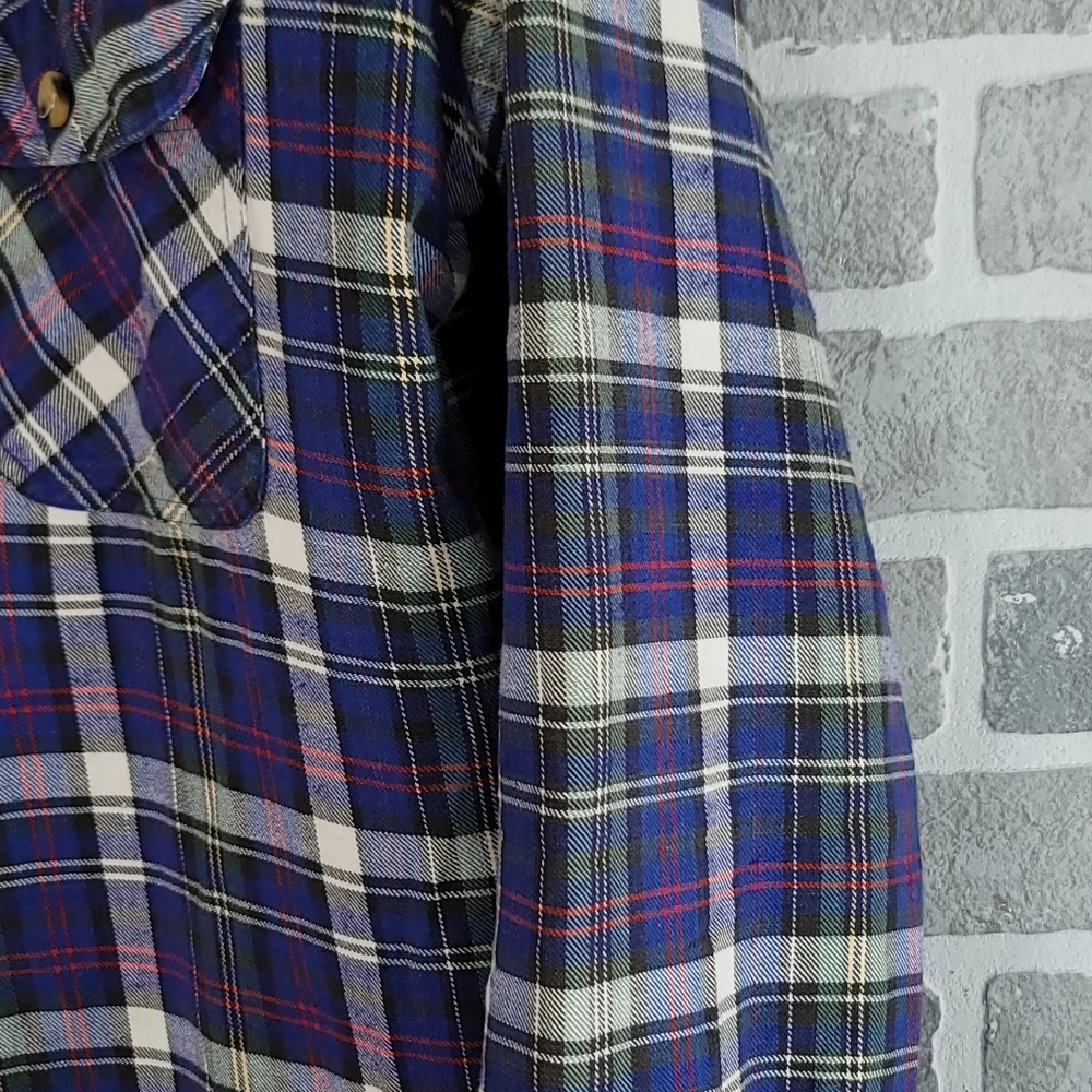 St. Johns Bay Vintage Shacket Button Down Lined Shirt Men's LT